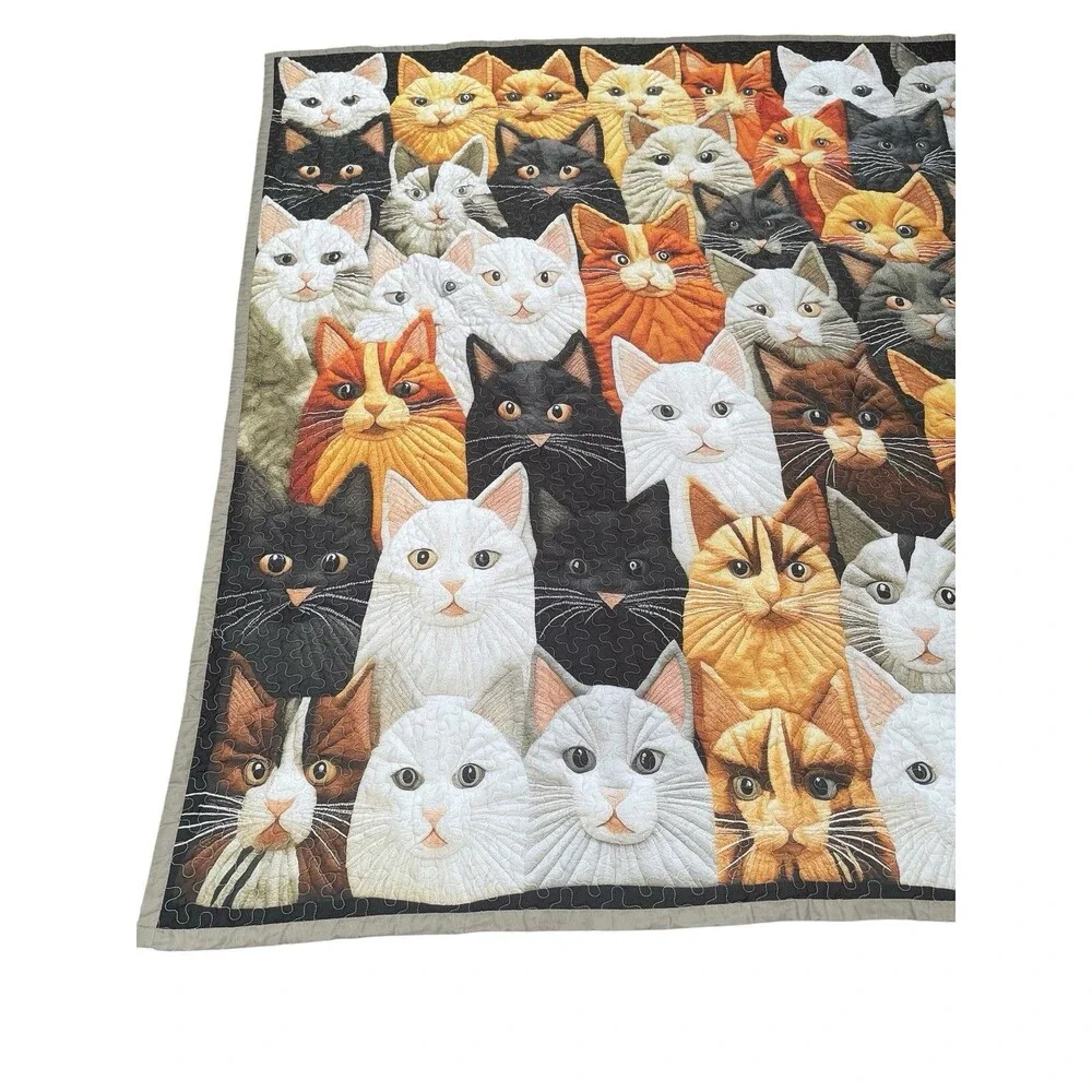 Cats Fur Parents Quilted Throw 80